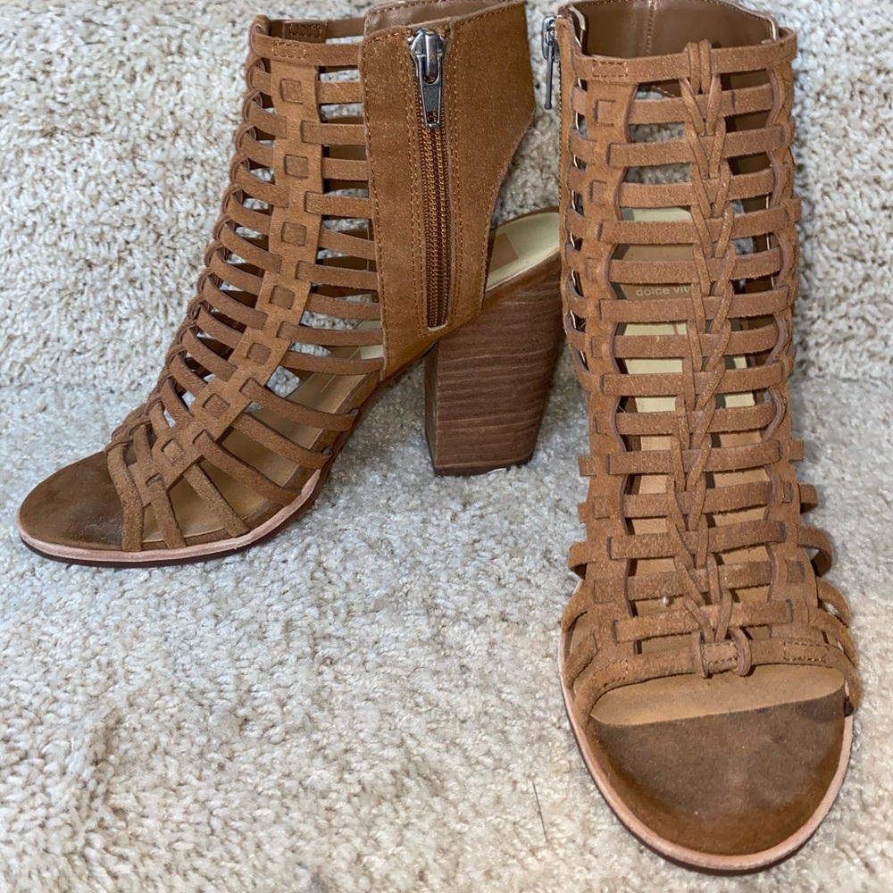 Dolce Vita Brown Woven Sandal Sz 7.5